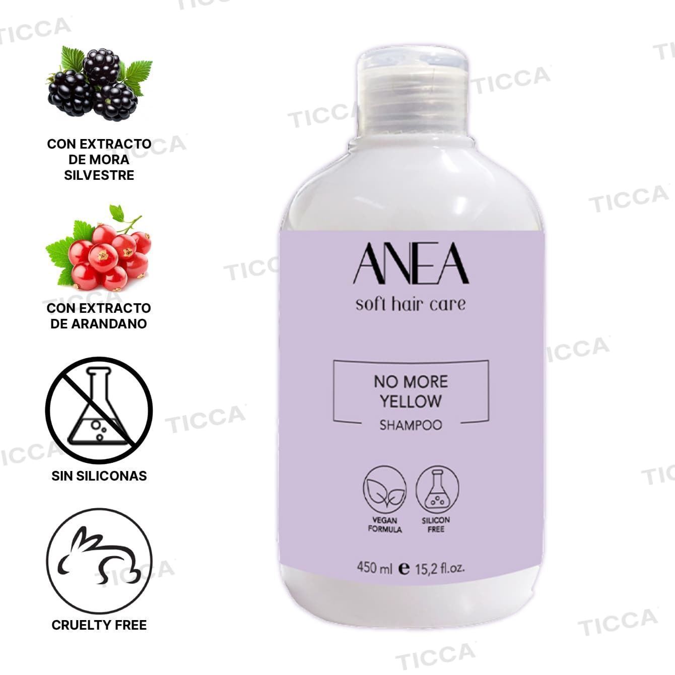 Champú Morado Para Amarillos No More Yellow 450ml | ANEA TECHLINE - Imagen 2