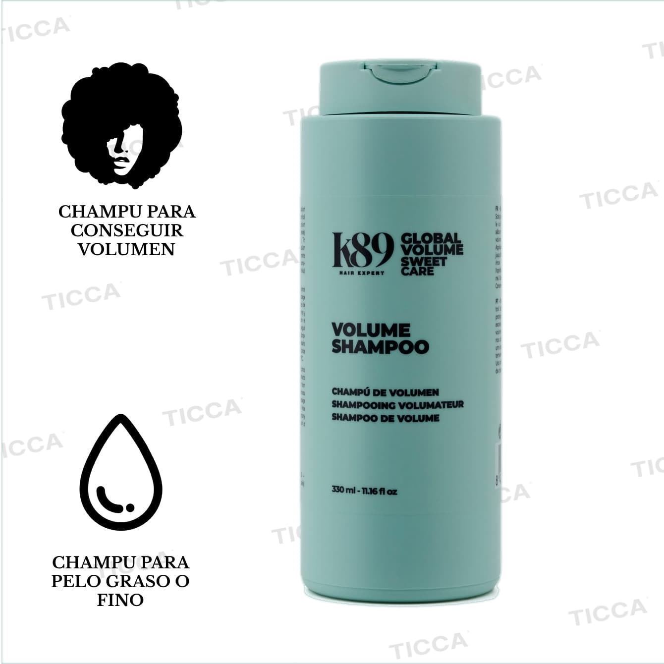 Champú para Cabello Graso y Fino Volume Shampoo 330ml | K89 - Imagen 2