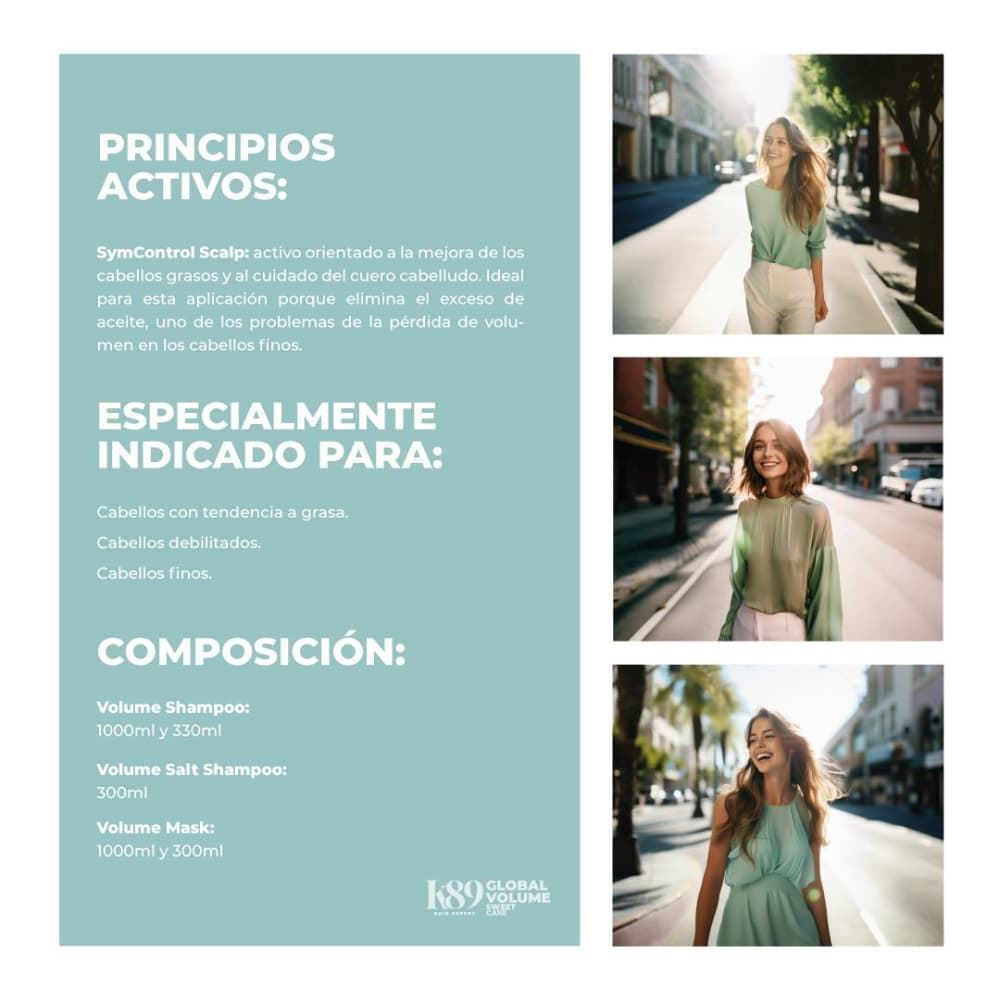 Champú para Cabello Graso y Fino Volume Shampoo 330ml | K89 - Imagen 5