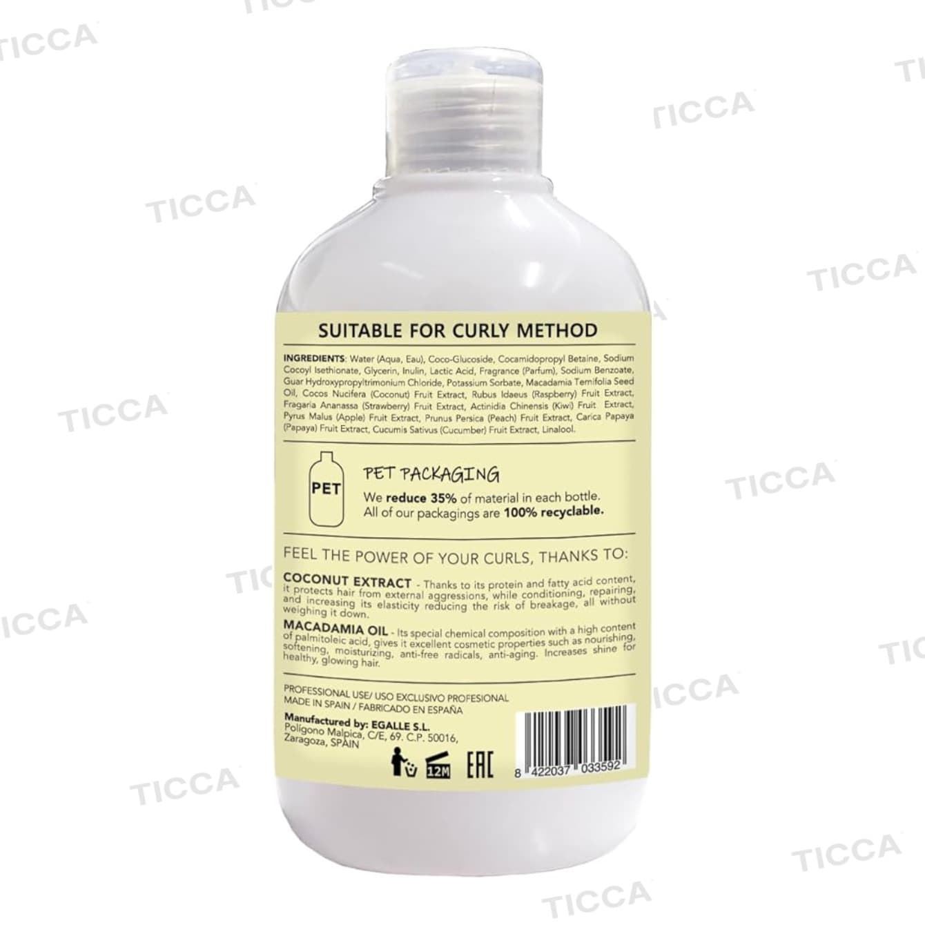 CHAMPU PARA RIZOS ANTIENCRESPAMIENTO 450ml "CURL POWER STOP FRIZZ" | ANEA - Imagen 2
