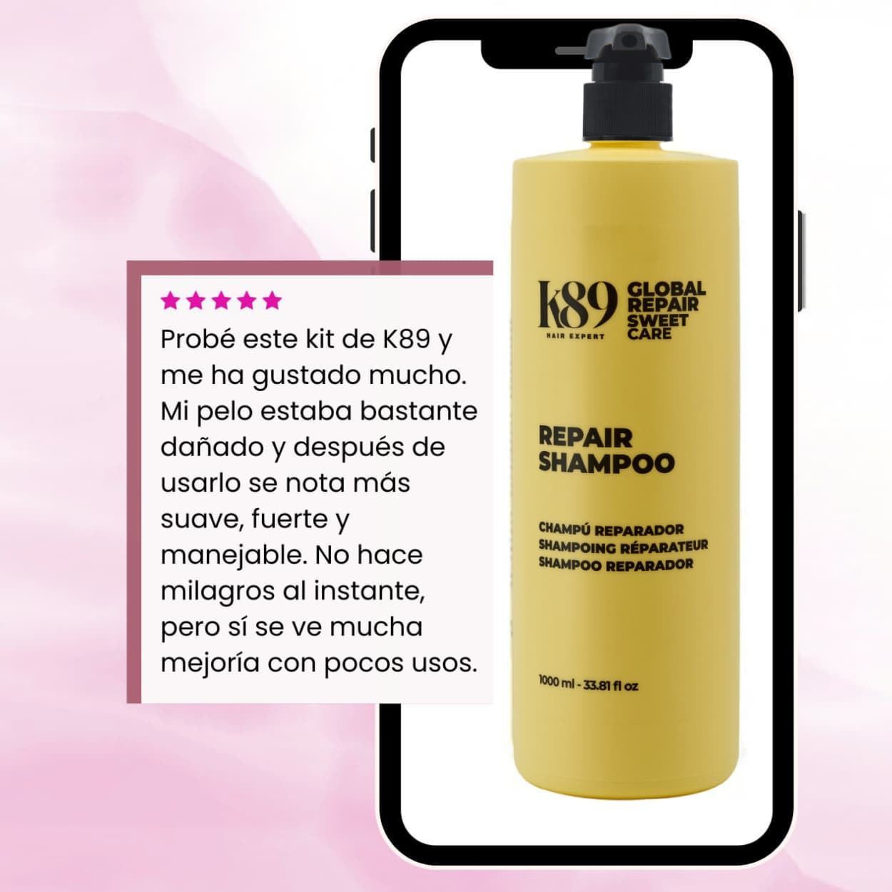 Champu Pelo Seco Reparador Profundo Global Repair 1000ml | K89 - Imagen 4