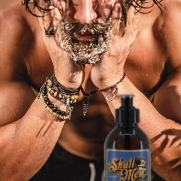 Champu Profesional para Barba Blue Ocean 200ml | Skull Men - Imagen 2