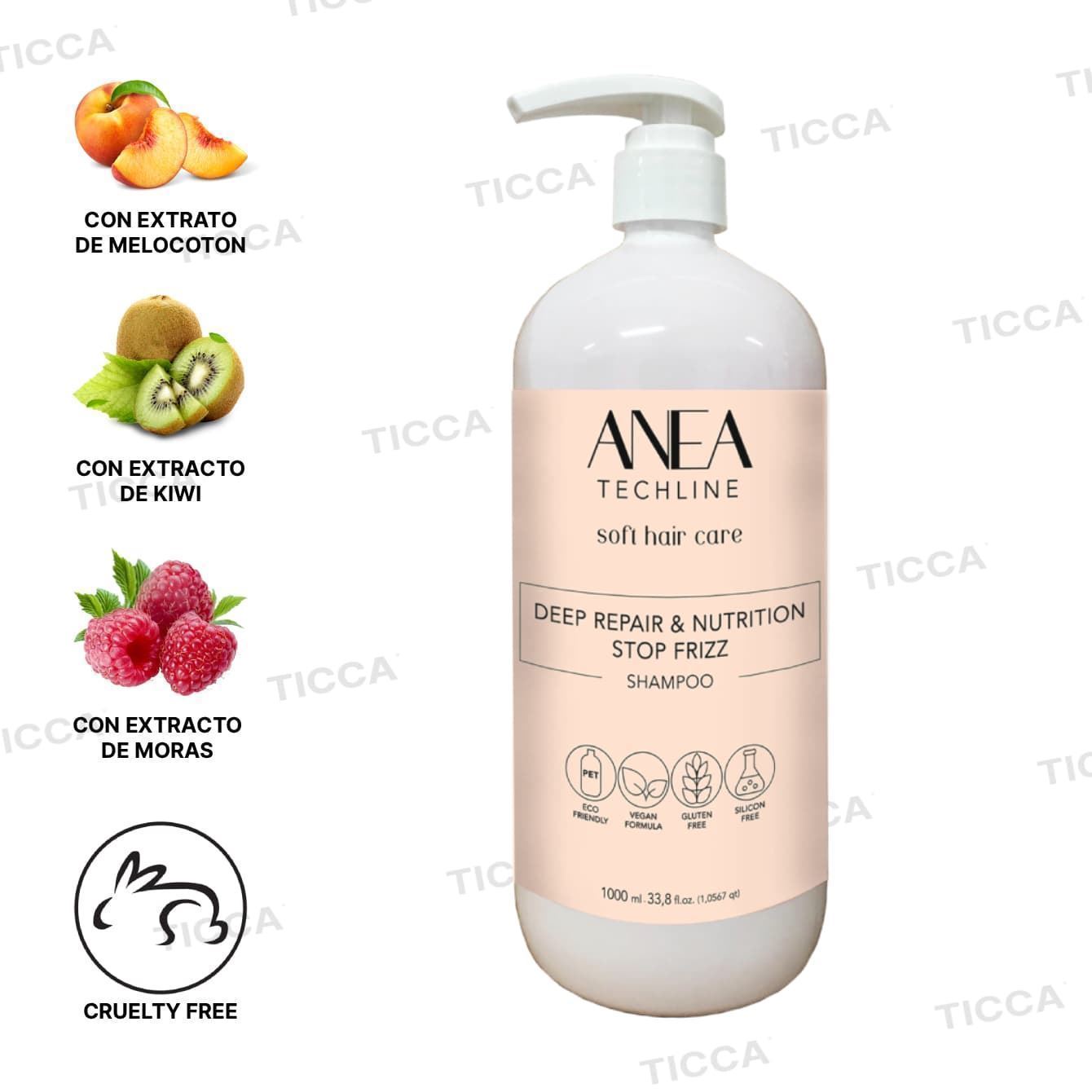 Champú Reparador Cabello Dañado Deep Repair 1 litro | ANEA TECHLINE - Imagen 2