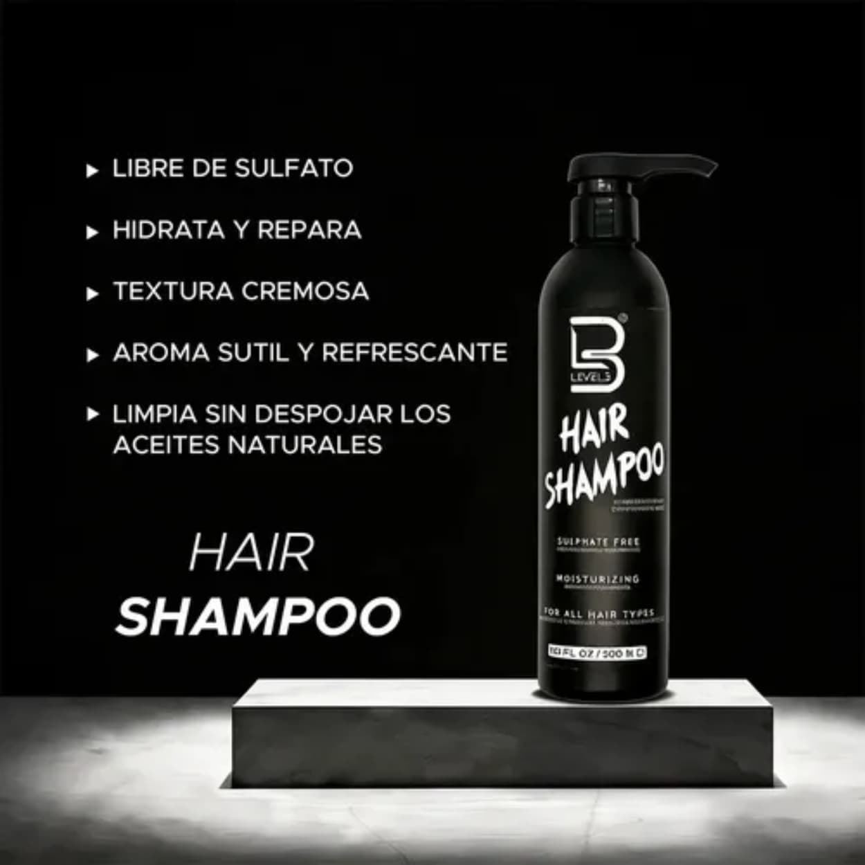 Champu Reparador Sin Sulfatos 500ml| L3VEL3 - Imagen 2