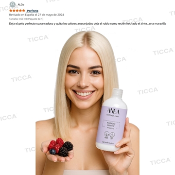 CHAMPU VIOLETA ANTIAMARILLOS "NO MORE YELLOW" 450ml | ANEA - Imagen 2