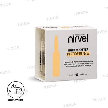 CONCENTRADO RESTRUCTURANTE ANTIEDAD "HAIR BOOSTER PEPTIDE RENEW" 12x5ml | NIRVEL PROFESIONAL - Imagen 1