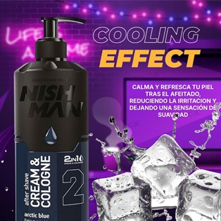 CREMA AFTER SHAVE COLOGNE #02 ARTIC BLUE 400ml | NISHMAN - Imagen 2