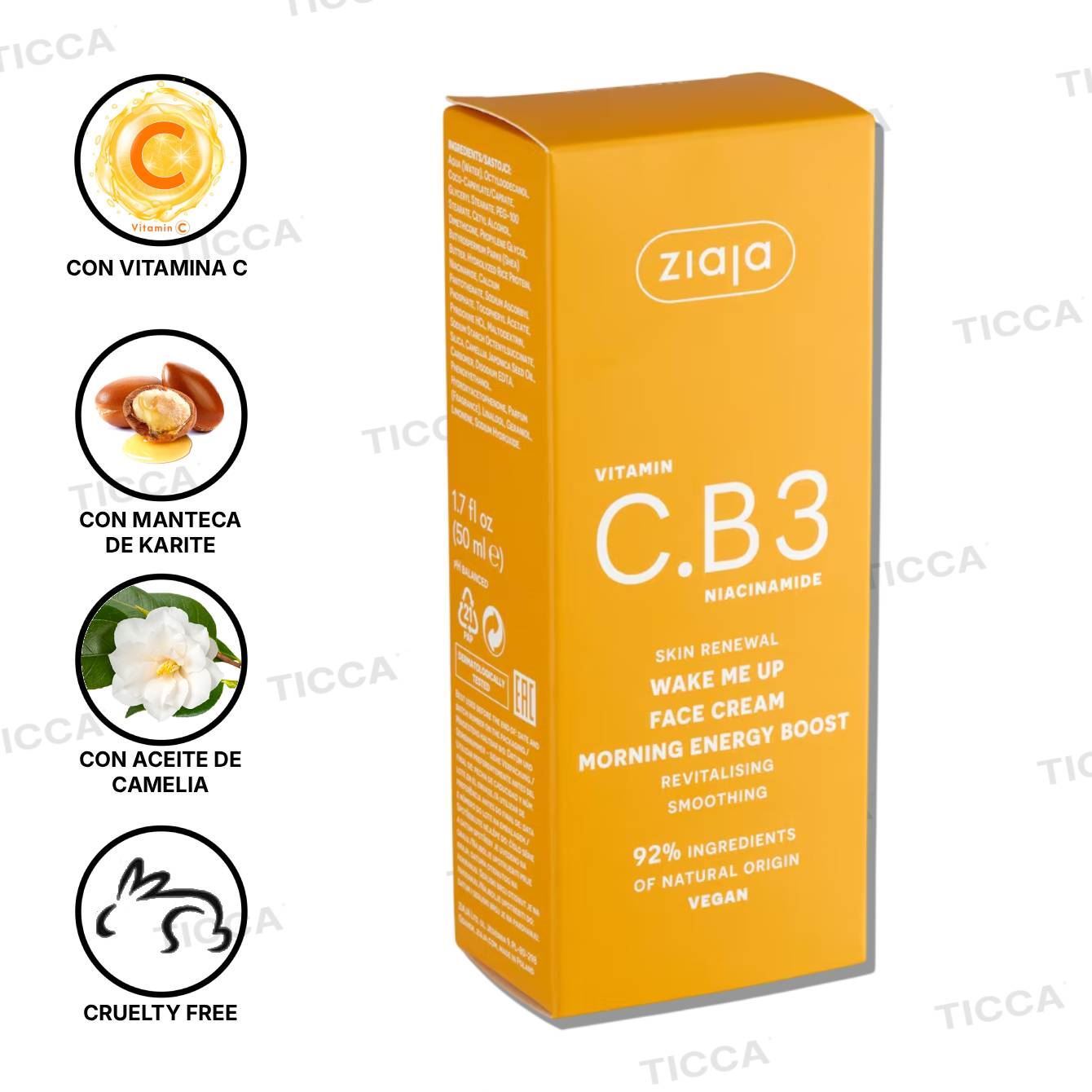 CREMA DE DIA REGENERANTE VITAMINA C-NIACINAMIDA 50ml | ZIAJA - Imagen 3