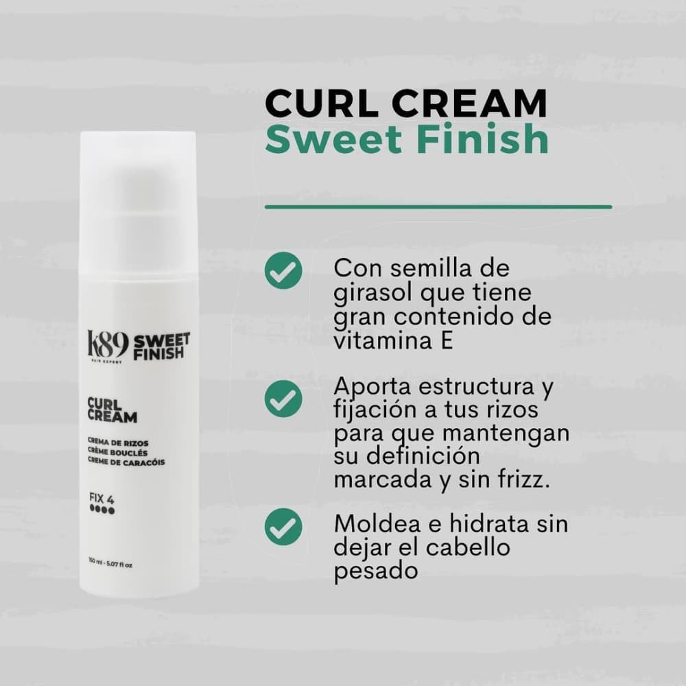 Crema de Rizos Curl Cream Sweet Finish 150ml - Hasta 48h de fijacion | K89 - Imagen 6