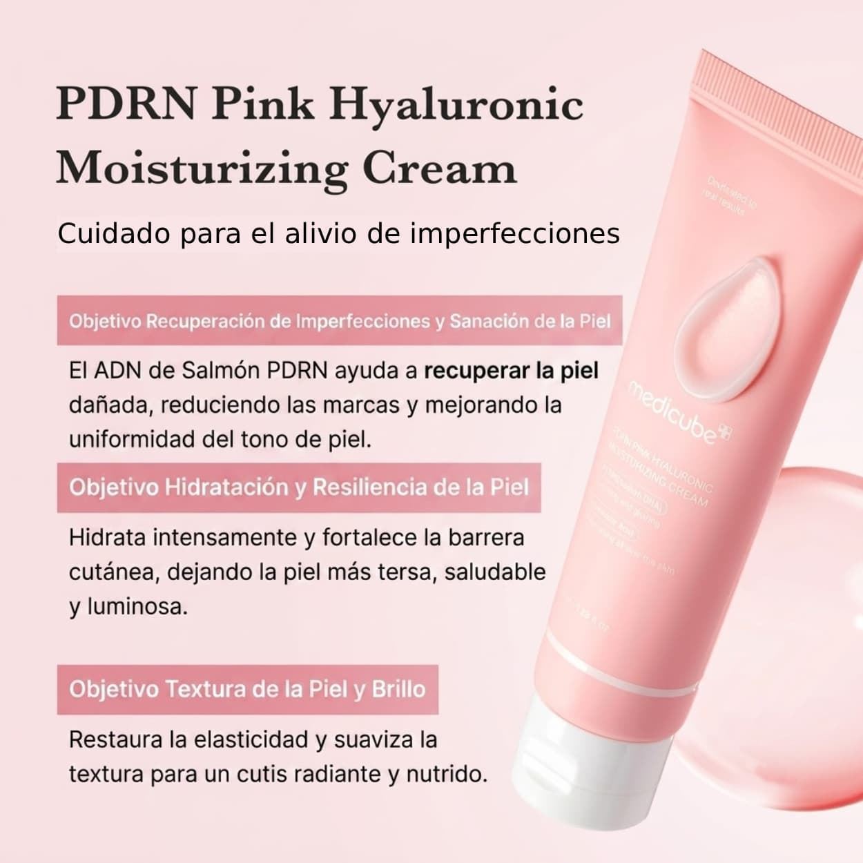 Crema Facial PDRN Pink Hyaluronic Moisturizing Cream 50ml | Medicube - Imagen 3