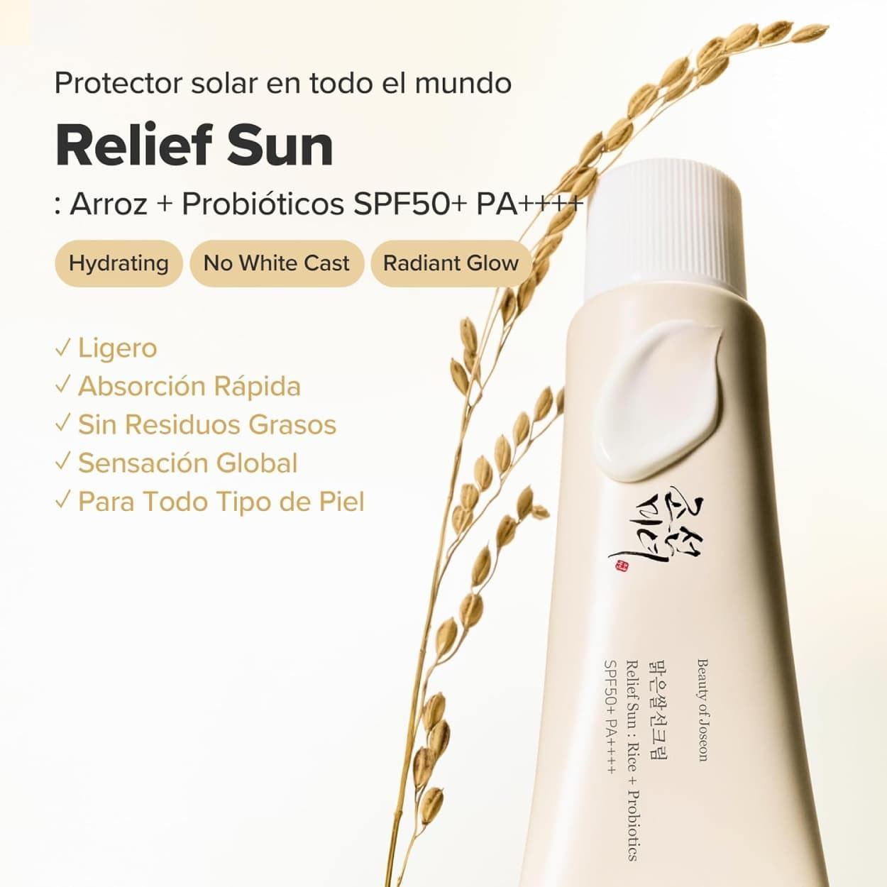 Crema Solar Relief Sun Rice + Probiotics SPF50+ PA++++| Beauty of Joseon - Imagen 3