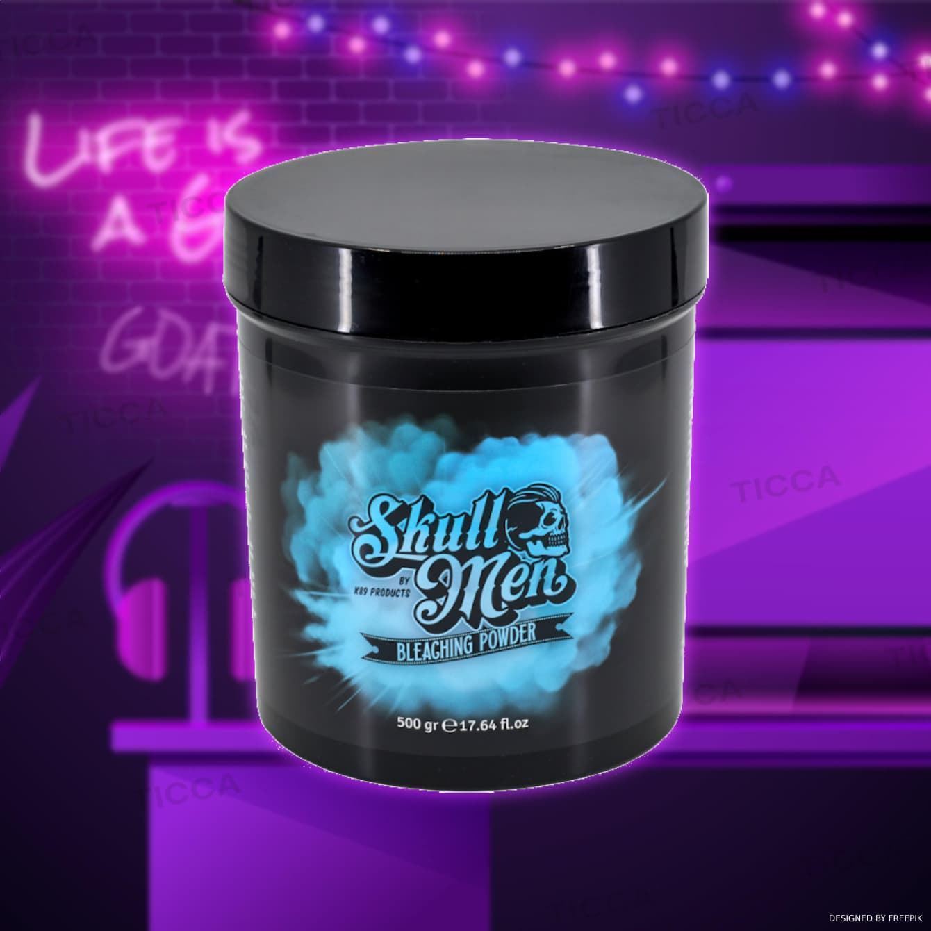 DECOLORANTE EN POLVO "BLEACHING POWDER" 9 TONOS+PLEX 500g | SKULL MEN - Imagen 1