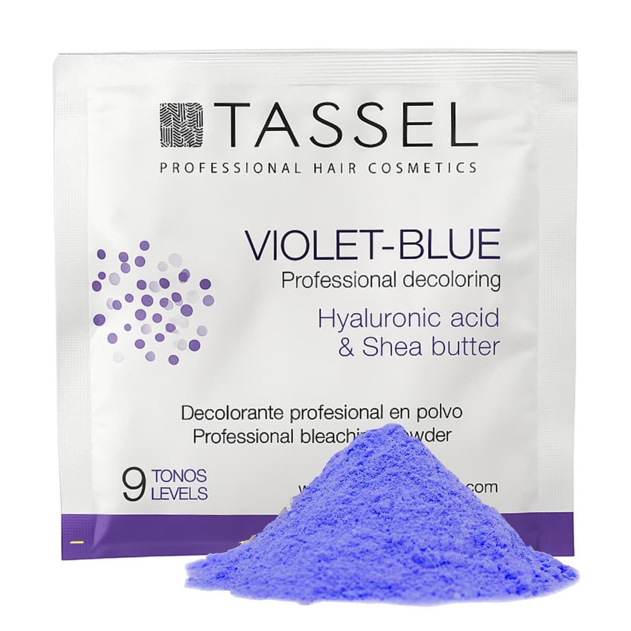 Decolorante en Polvo Violet-Blue 9 Tonos Monodosis 25g | Tassel - Imagen 2