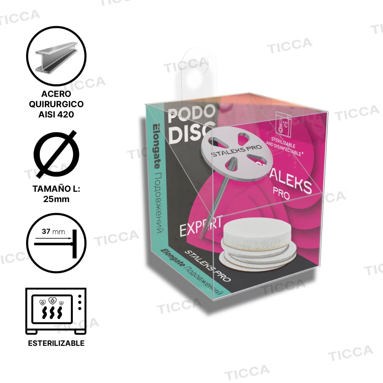 DISCO PARA PEDICURA PODODISC GRANDE PDLSET-25 | STALEKS - Imagen 1