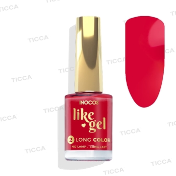 ESMALTE EFECTO GEL DE LARGA DURACION Nº121 ROJO VIVO 11ml | INOCOS - Imagen 1