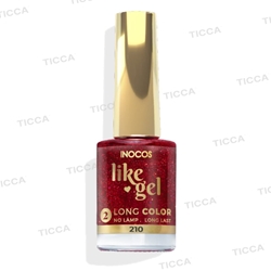 ESMALTE EFECTO GEL DE LARGA DURACION Nº210  ROJO CRISTALIZADO 11ml - Imagen 1