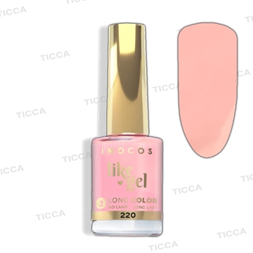 ESMALTE EFECTO GEL DE LARGA DURACION Nº220 ROSA PORCELANA 11ml | INOCOS - Imagen 1
