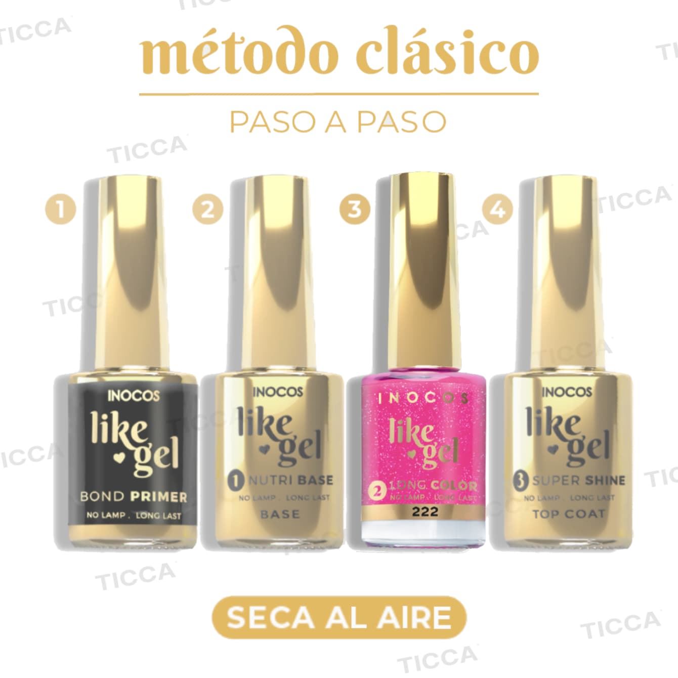 ESMALTE EFECTO GEL DE LARGA DURACION Nº222 ROSA INTENSO BRILLANTE 11ml | INOCOS - Imagen 3