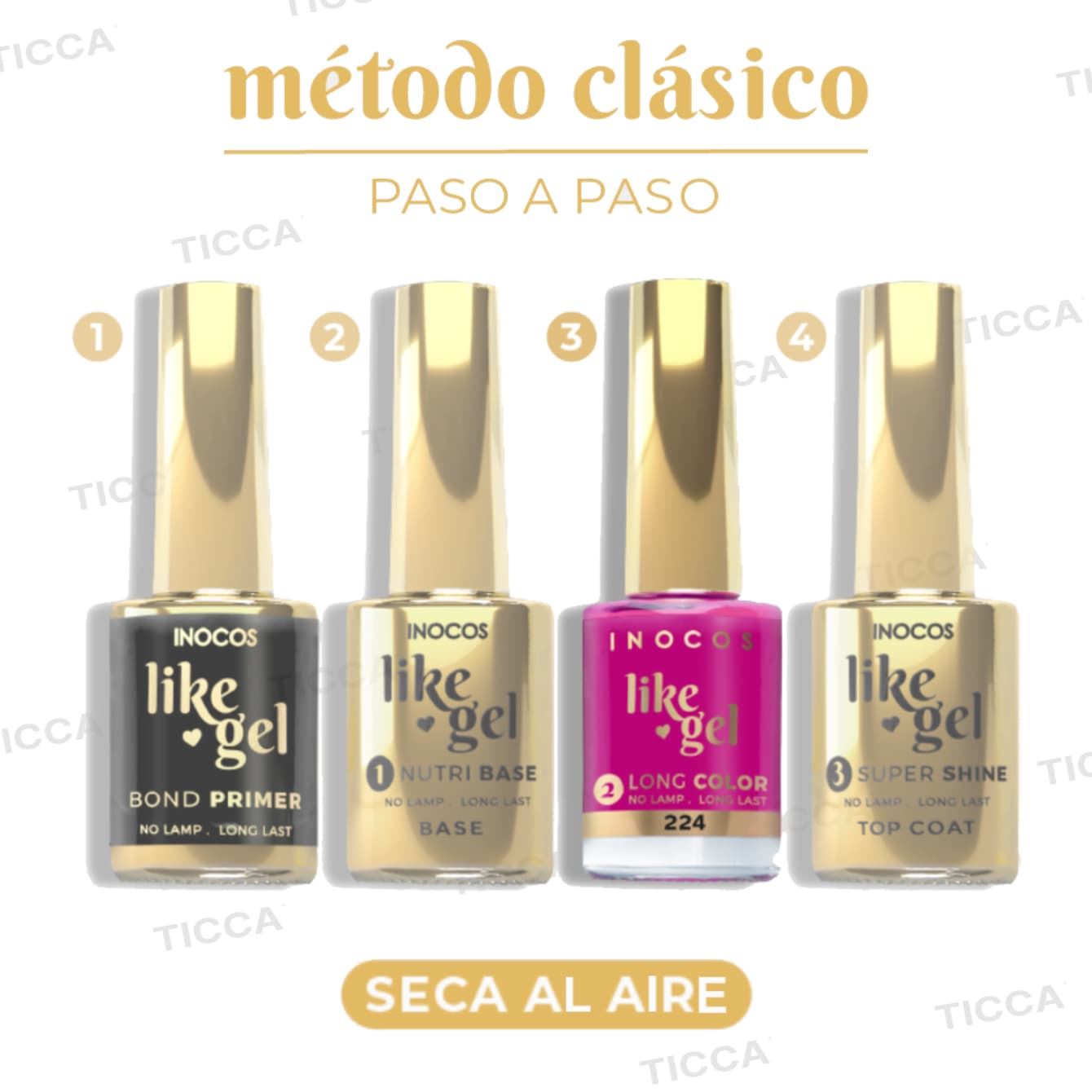 ESMALTE EFECTO GEL DE LARGA DURACION Nº224 FUCSIA INTENSO 11ml | INOCOS - Imagen 3
