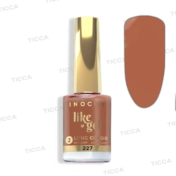 ESMALTE EFECTO GEL DE LARGA DURACION Nº227 NARANJA TERRACOTA 11ml | INOCOS - Imagen 1