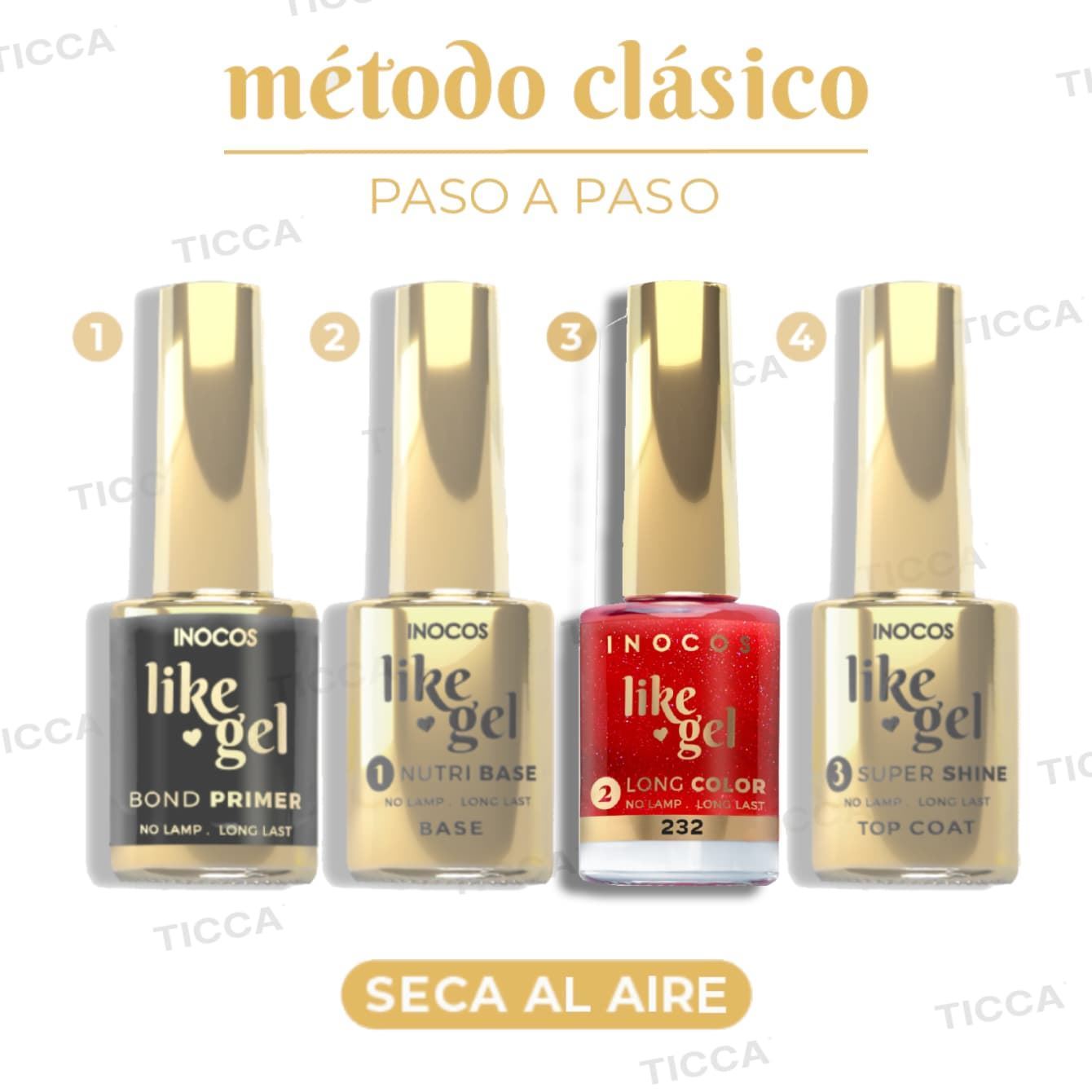 ESMALTE EFECTO GEL DE LARGA DURACION Nº232 ROJO BRILLI 11ml | INOCOS - Imagen 4