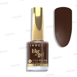 ESMALTE EFECTO GEL DE LARGA DURACION Nº235 CASTAÑO CLASICO 11ml | INOCOS - Imagen 1