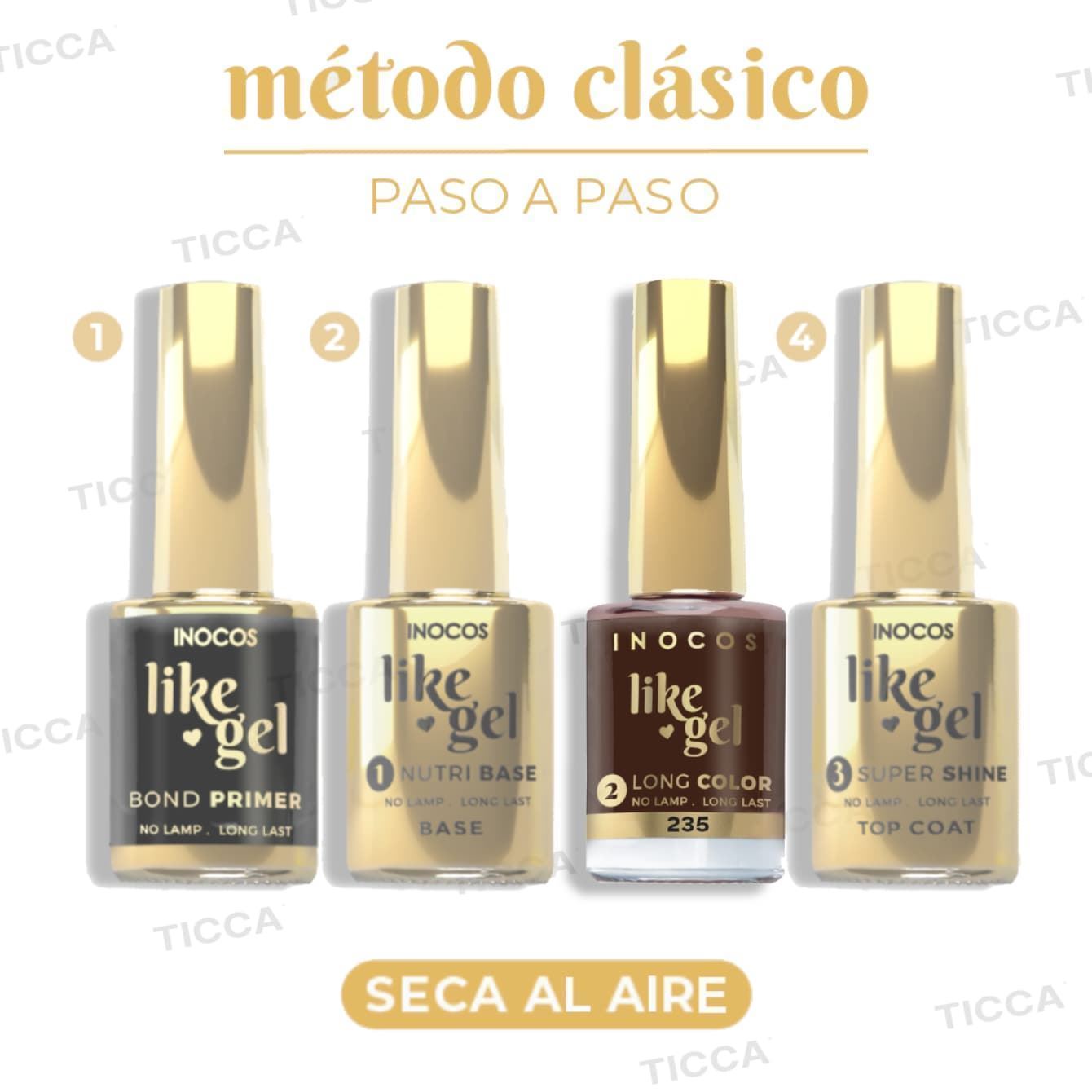 ESMALTE EFECTO GEL DE LARGA DURACION Nº235 CASTAÑO CLASICO 11ml | INOCOS - Imagen 4