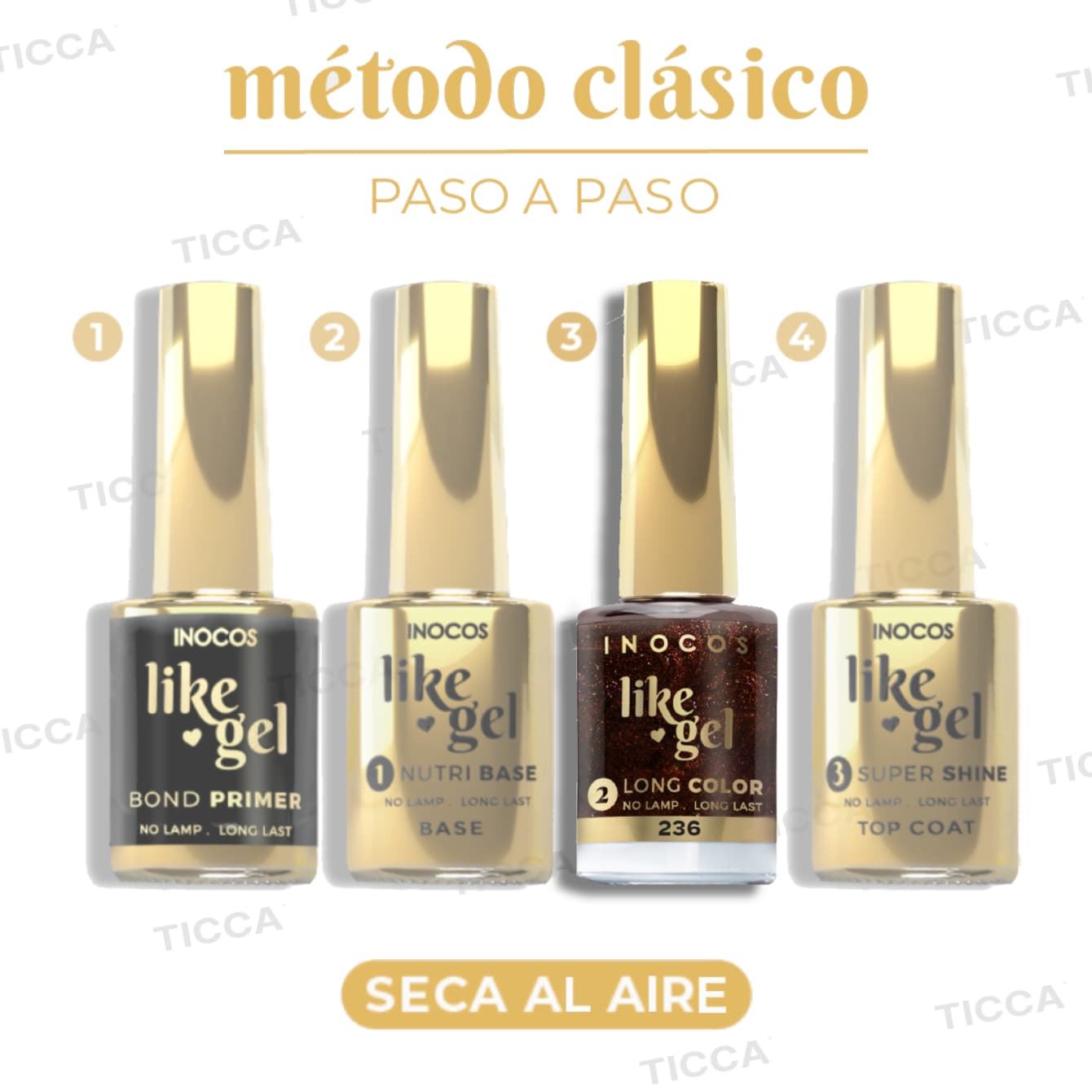 ESMALTE EFECTO GEL DE LARGA DURACION Nº236 CASTAÑO OSCURO BRILLI 11ml | INOCOS - Imagen 4