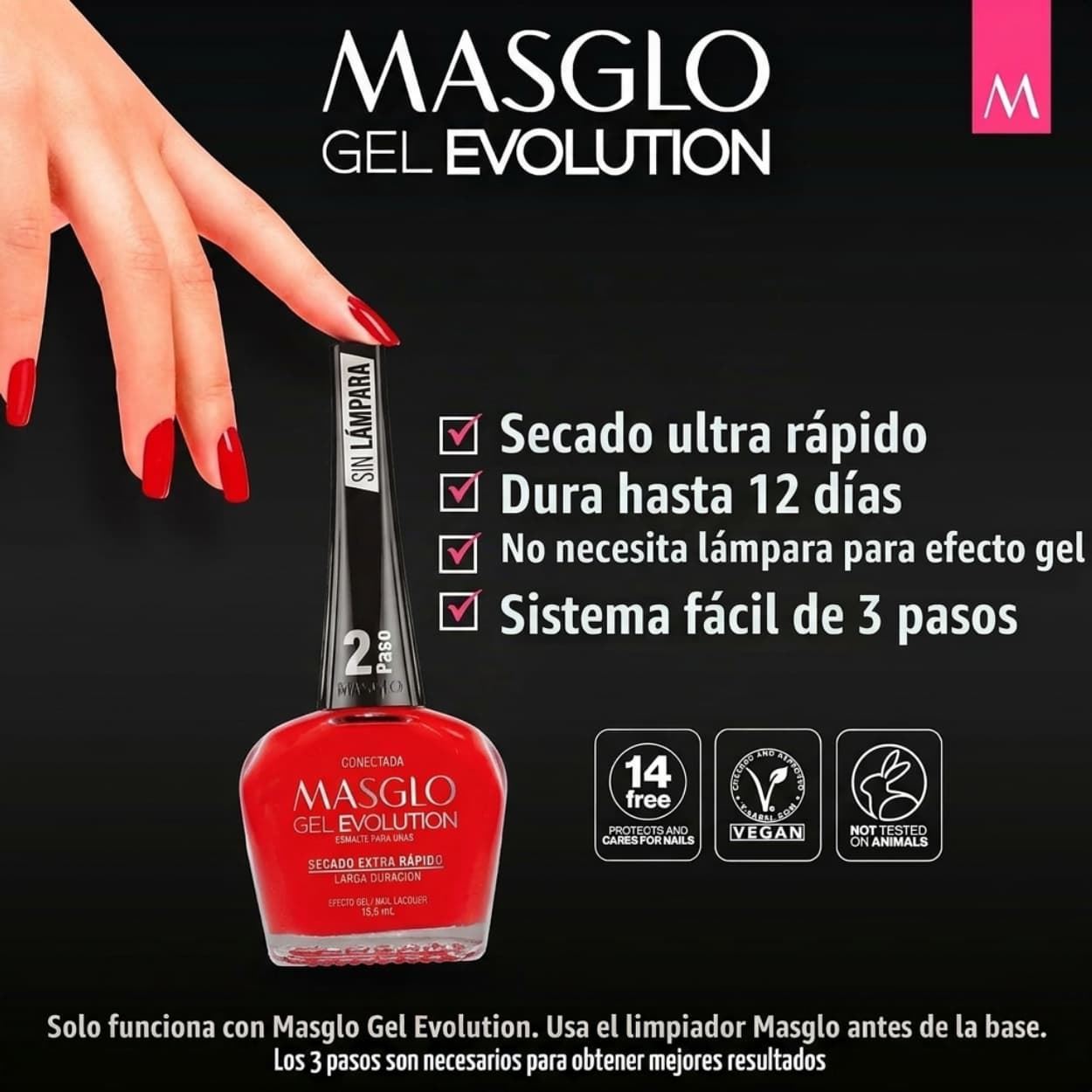 Esmalte Secado Rápido y alta duracion Conectada Gel Evolution 13,5ml | Masglo - Imagen 3