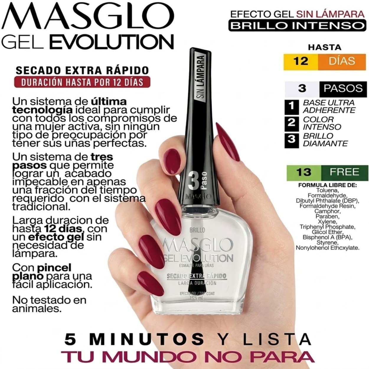Esmalte Secado Rápido y alta duracion Conectada Gel Evolution 13,5ml | Masglo - Imagen 8