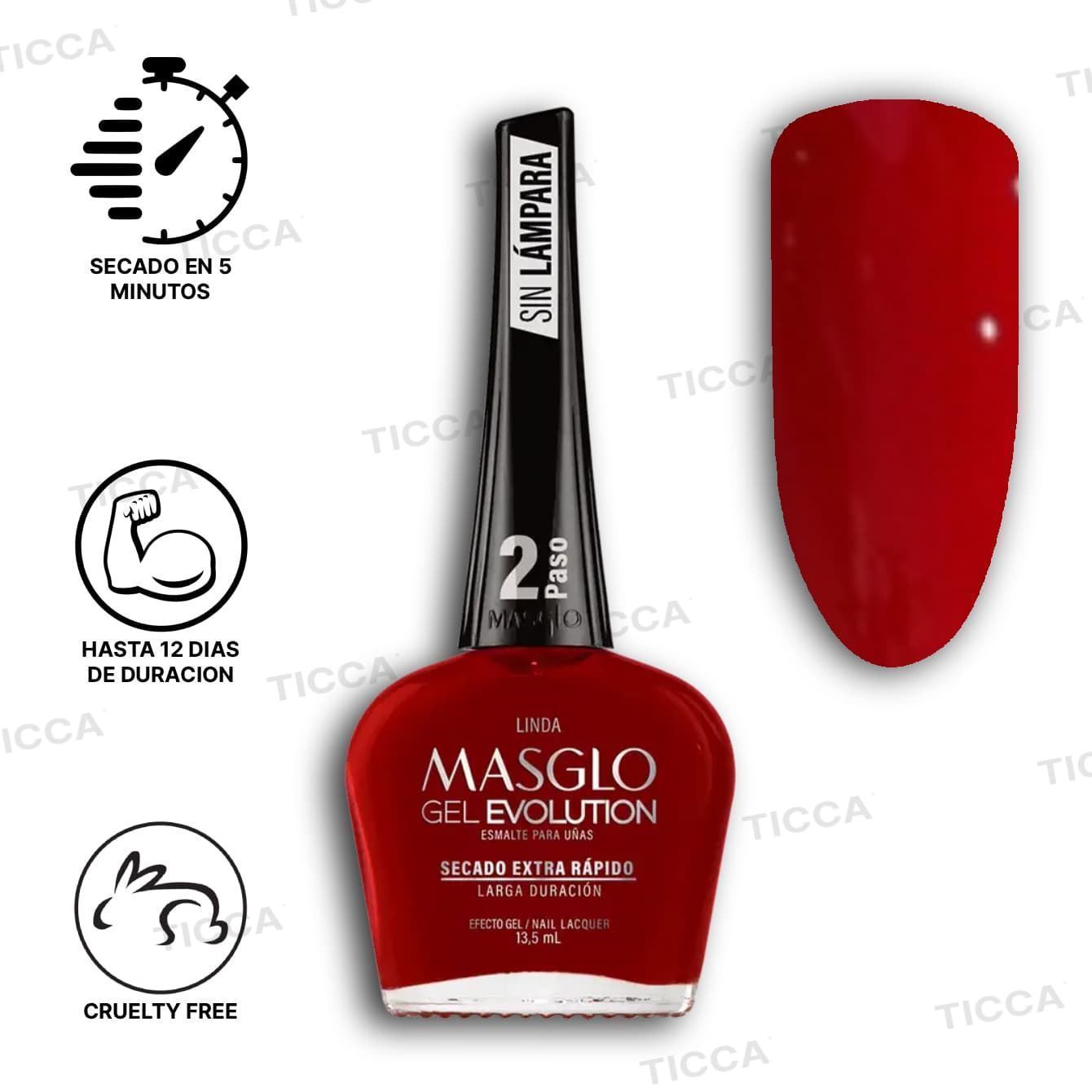 Esmalte Secado Rápido y alta duracion Linda Gel Evolution 13,5ml | MASGLO - Imagen 1