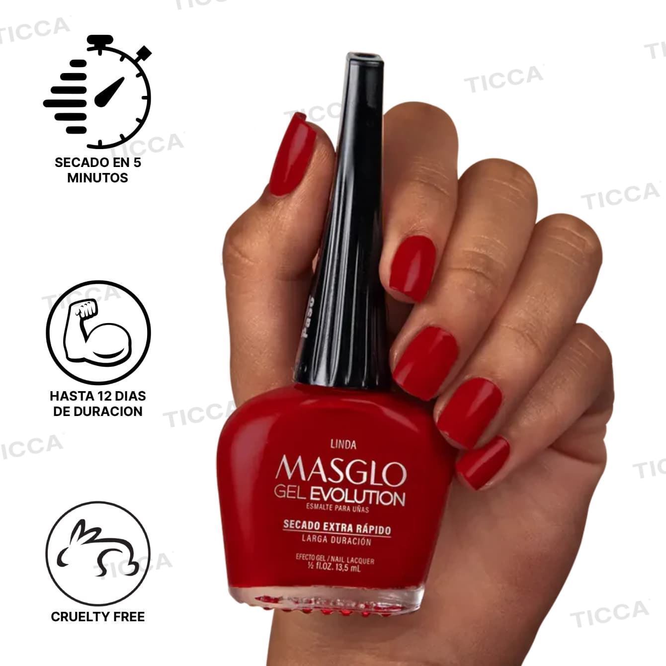 Esmalte Secado Rápido y alta duracion Linda Gel Evolution 13,5ml | MASGLO - Imagen 3