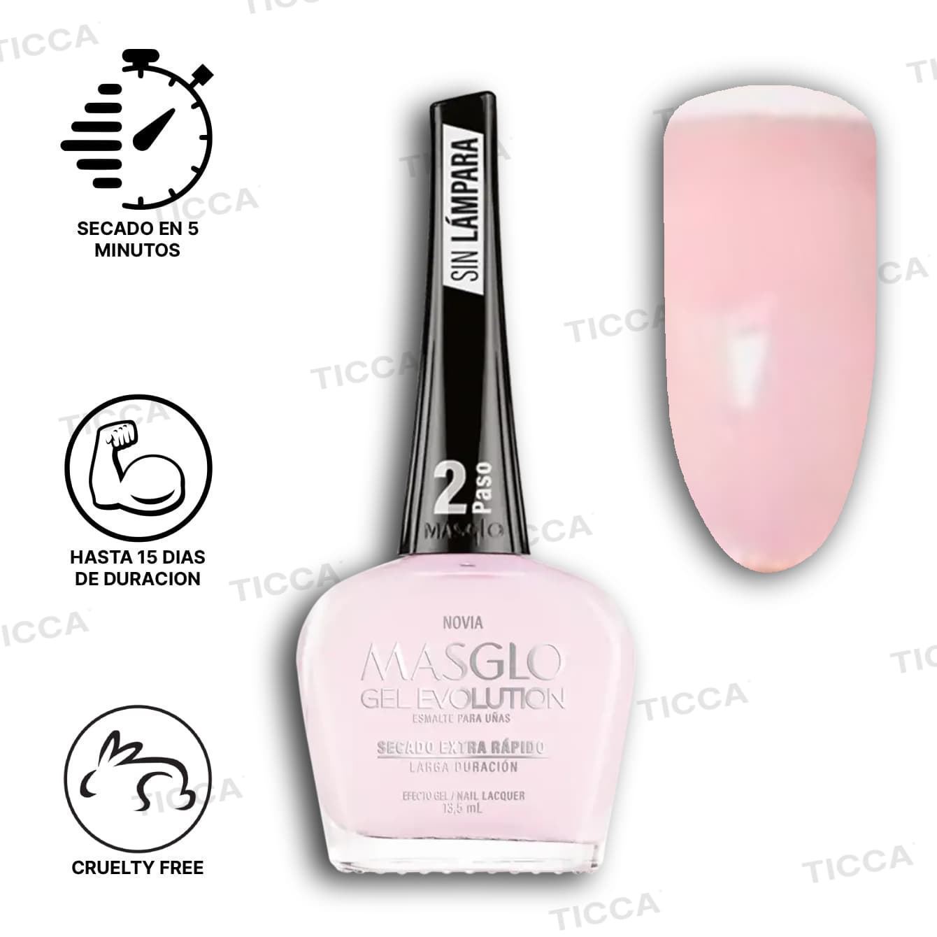 Esmalte Secado Rápido y Alta Duracion Novia Gel Evolution 13,5ml | Masglo - Imagen 1