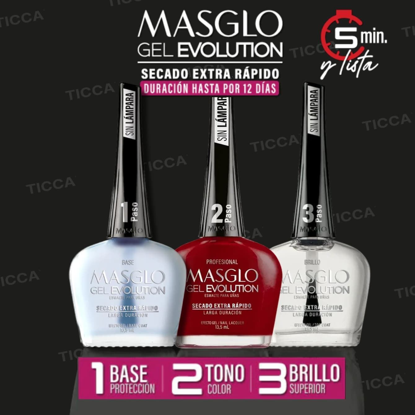 Esmalte Secado Rápido y alta duracion Profesional Gel Evolution 13,5ml | Masglo - Imagen 5