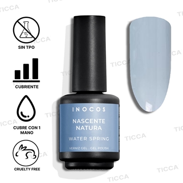Esmalte Semipermanente Azul Grisaceo Nascente Natura 10ml | Inocos - Imagen 2