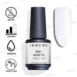 Esmalte Semipermanente Blanco Lechoso Intenso Sim, Aceito 15ml | Inocos - Imagen 2