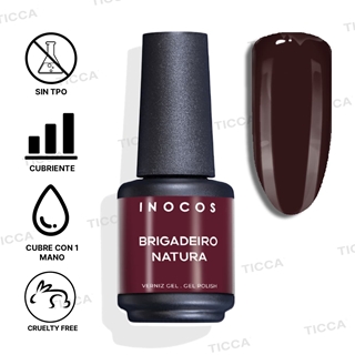 Esmalte Semipermanente Castaño Intenso Brigadeiro 15ml | Inocos - Imagen 2