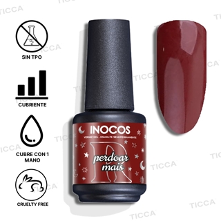 Esmalte Semipermanente Castaño Perdoar Mais 15ml| Inocos - Imagen 2