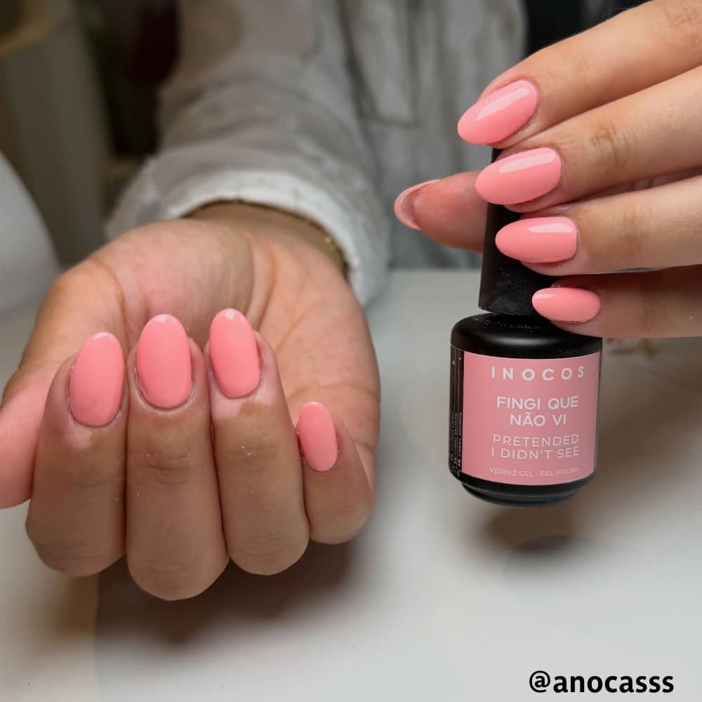 Esmalte semipermanente coral salmon - Fingi que nao vi 15ml | Inocos - Imagen 4