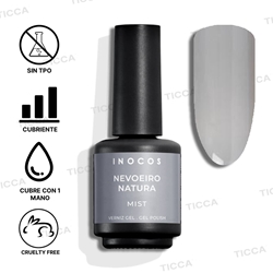 Esmalte Semipermanente Gris Niebla Nevoeira Natura 10ml | Inocos - Imagen 2