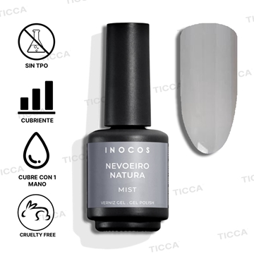 Esmalte Semipermanente Gris Niebla Nevoeira Natura 10ml | Inocos - Imagen 2