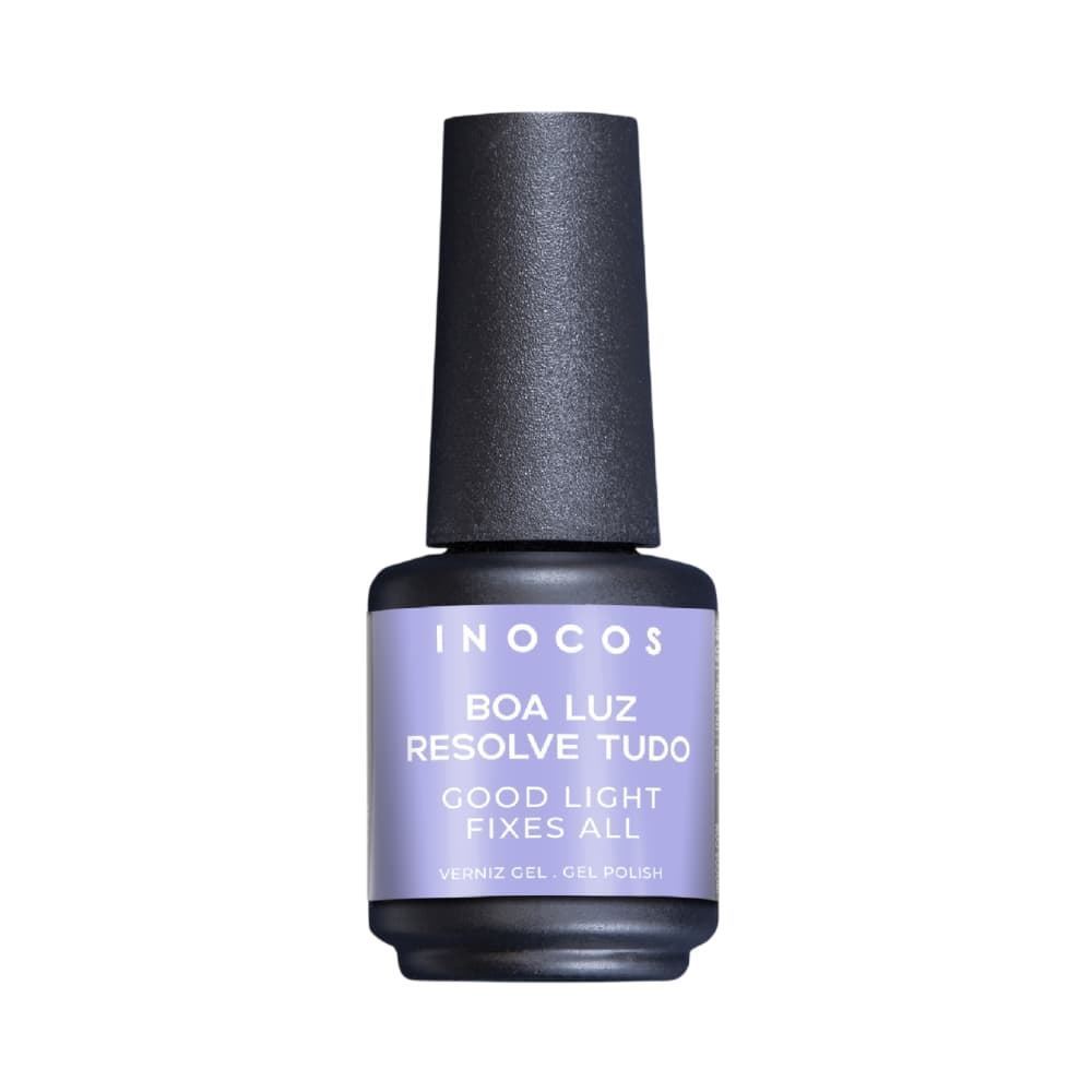 Esmalte Semipermanente Lila Luminoso Boa Luz Resolve Tudo 15ml | Inocos - Imagen 1