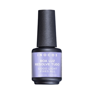 Esmalte semipermanente lila luminoso - Gel Boa Luz Resolve Tudo 15ml | Inocos - Imagen 1
