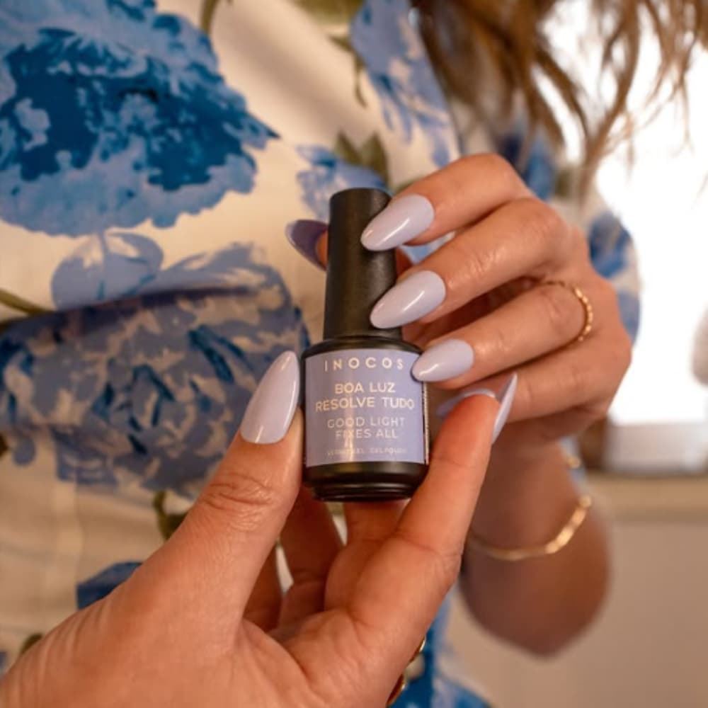 Esmalte semipermanente lila luminoso - Gel Boa Luz Resolve Tudo 15ml | Inocos - Imagen 4