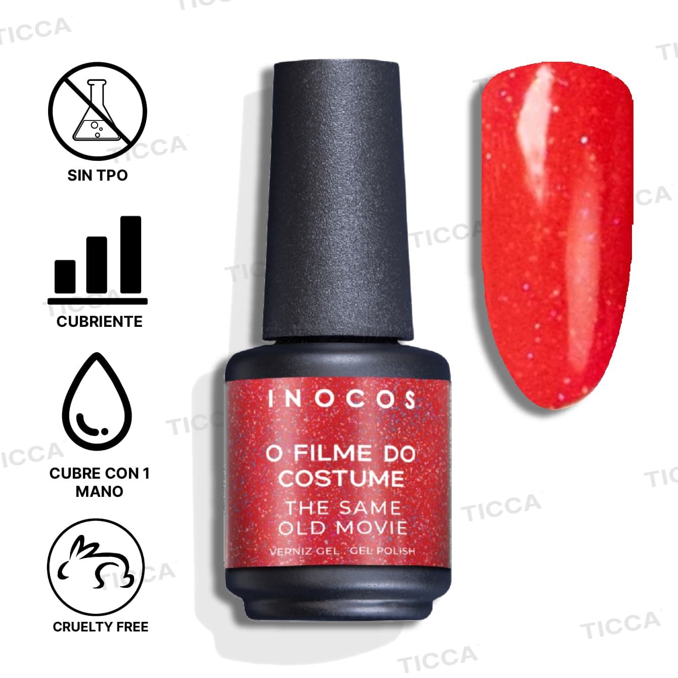 ESMALTE SEMIPERMANENTE "O FILME DO COSTUME" 15ml | INOCOS - Imagen 1