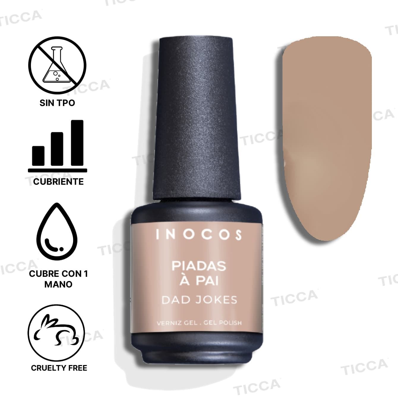 ESMALTE SEMIPERMANENTE "PIADAS A PAI" 15ml | INOCOS - Imagen 1