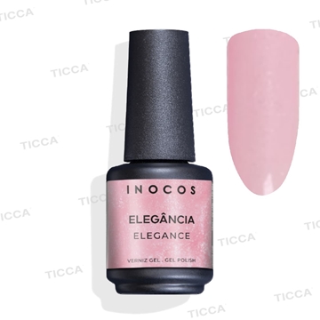 ESMALTE SEMIPERMANENTE ROSA BRILLANTE "ELEGANCIA" 15ml | INOCOS - Imagen 1