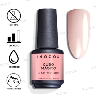 Esmalte Semipermanente Rosa Salmon Cubo Magico 15ml | Inocos - Imagen 2