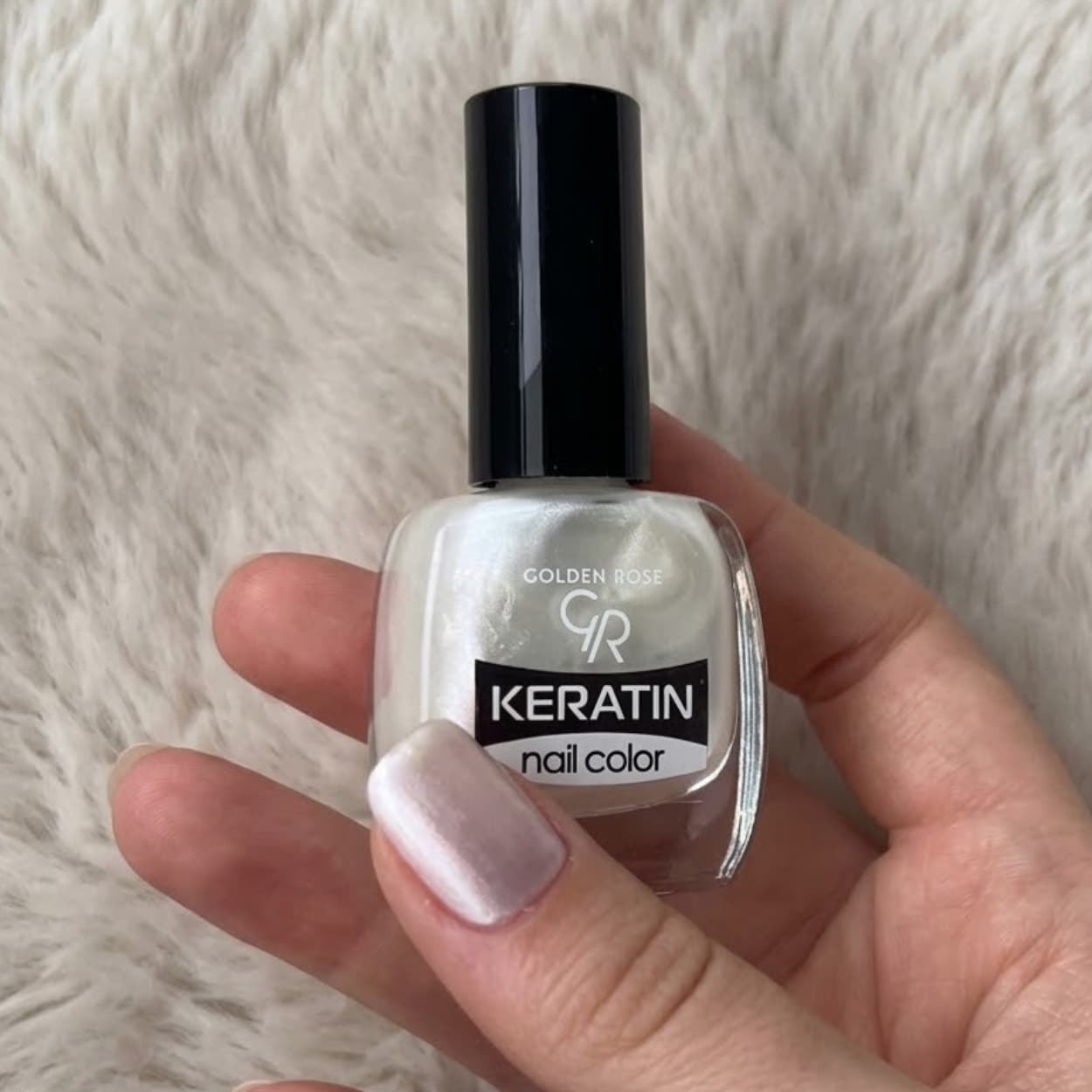 Esmalte Tradicional Keratin Nail Color 01 Blanco Nacarado 10,5ml | Golden Rose - Imagen 3