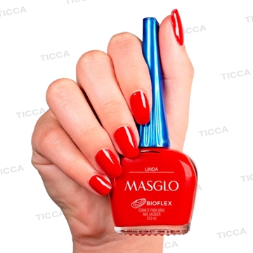 ESMALTE TRADICIONAL ROJO "LINDA"  13,5ml | MASGLO - Imagen 2